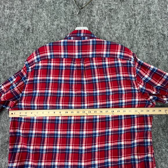 J‎ Crew Shirt Mens Extra Large Red Plaid Classic Fit Flannel Chore Woodsman - Picture 7 of 9